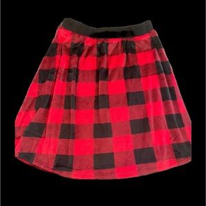 Pull On Plaid Skirt